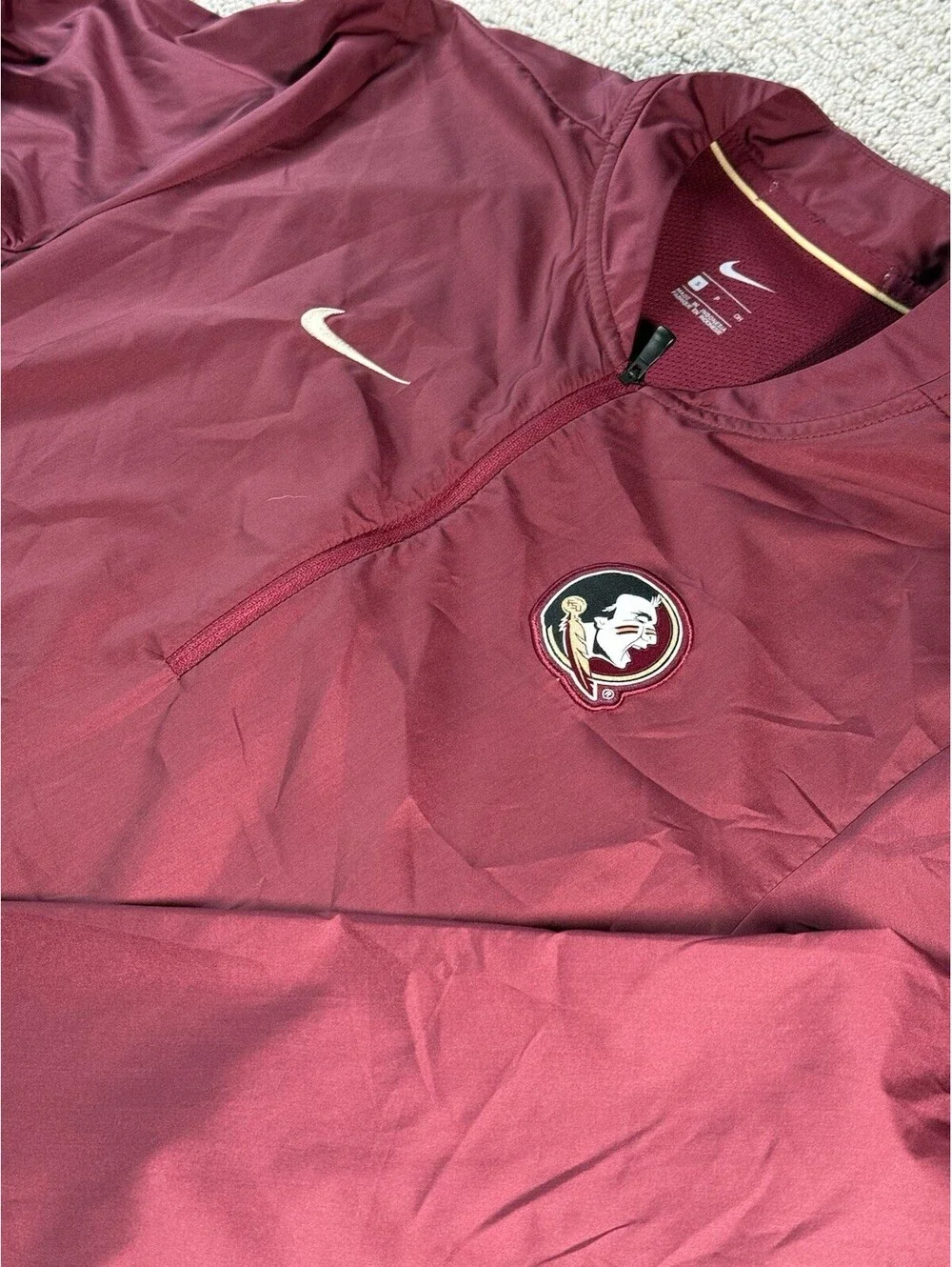 Nike Florida State Seminoles 1/2 Zip Pullover Women Size Small NCAA FSU